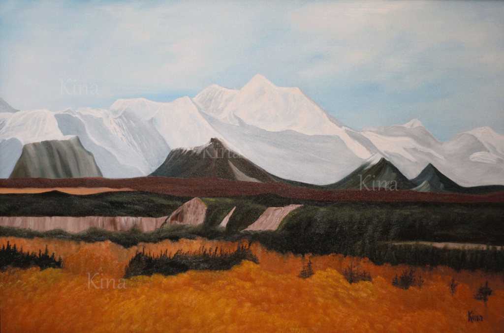 Alaska range fall painting